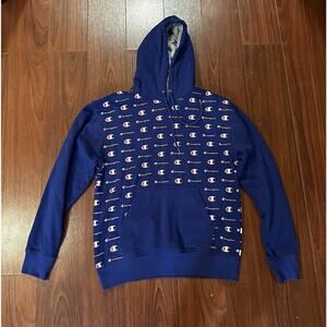 Champion‎ Teen's Pull Over Hoodie Blue Sz M